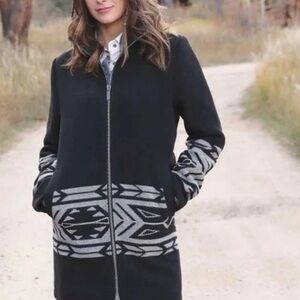 Cruel Girl Black and Gray Aztec Long Jacket
